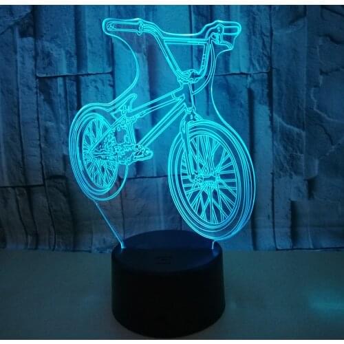Mountain Bike 3d Nightlight Led Deco Lamps Stereo Table Lamp Illusion Gift 3d Led Table Moderne Desk Lamp