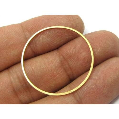 Brass charms 30x1mm Raw brass round circle earrings findings pendant -50pcs R161