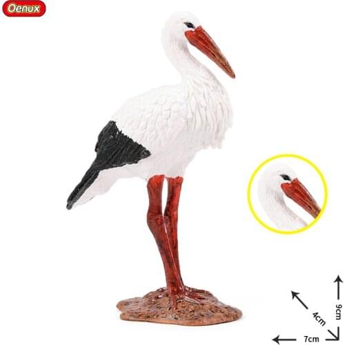 7*4*9CM Children simulation wild zoo bird world mini bird model toy crane flamingo Animal Model toys
