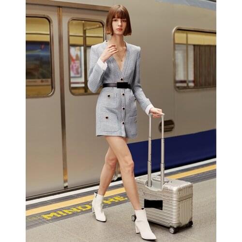 Модные платья в клетку Amyenjoylife China At AliExpress