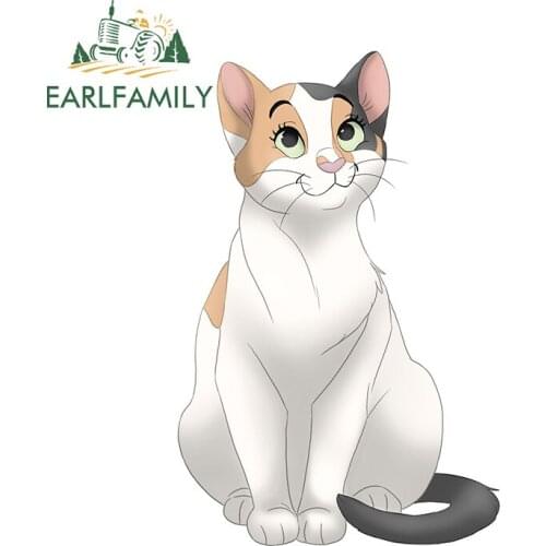 EARLFAMILY 13cm x 8.5cm for Spotted Calico Kitty Decal Surfboard Laotop Car Stickers Occlusion Scratch Waterproof Vinyl Car Wrap