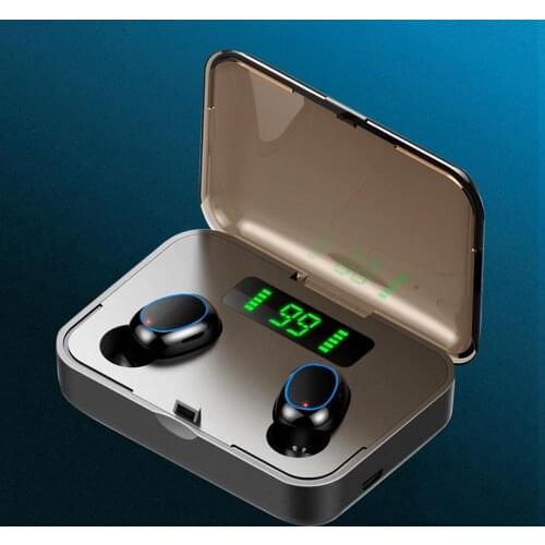 A2S Touch Digital Display TWS 5.0 Bluetooth Headset 8D Heavy Bass HiFi Stereo Surround Sound Headset