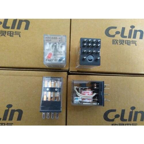 HHC68BL-4Z Brand new original authentic C-Lin HHC68B-4Z HH54P JZX-22F(D)/4Z MY4 YZR4PD Relay AC24V