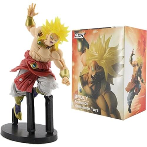 Classic Anime Dragon Ball Super Saiyan Super Showdown Broly Action Doll Toy Model Decoration Childrens Gift Collection 19 Cm