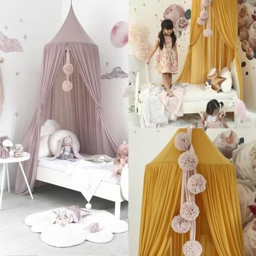 Nordic Style Princess Lace Kids Baby Bed Room Canopy Mosquito Net Curtain Bedding Dome Tent