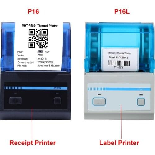 Mini Bluetooth Thermal Printer Portable Printer 2 inch Thermal Printer receipt/label printer USB 58mm Mobile Phone Printer