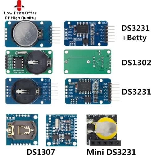 DS3231 AT24C32 IIC Module DS1302 Precision Clock Module DS1307 Memory module mini module Real Time 3.3V/5V For Raspberry Pi