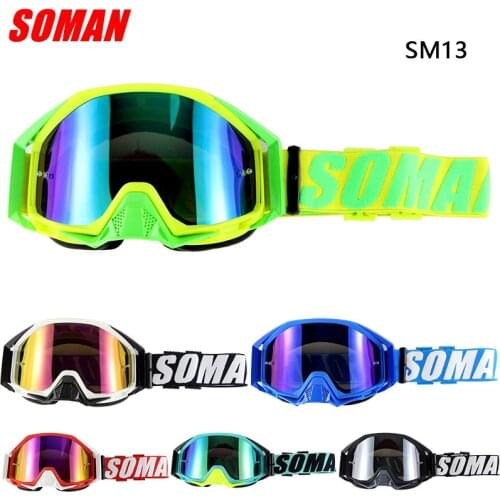 Soman motocross goggles motorcycle glasses mx dirt bike cycling okulary occhiali moto SM13