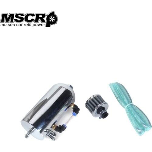 MSCRP Universal Breather Tank & Oil Catch Can Tank With 12MM Breather Filter 0.5L FOR HONDA CIVIC MSCRP-0351