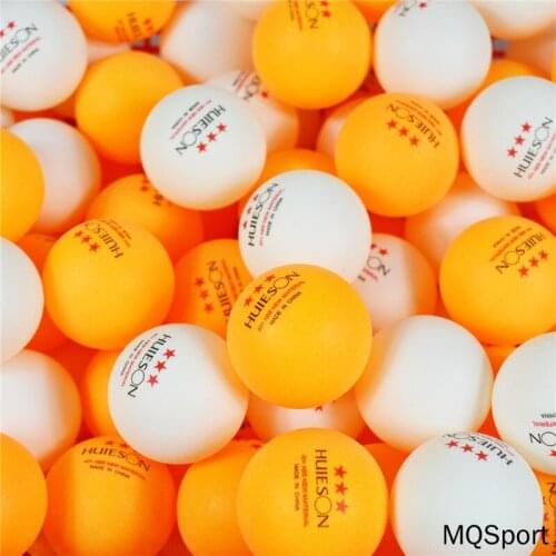 Huieson 30 50 100 Pcs 3 Star 40mm+ 2.8g White Orange Table Tennis Balls English New Material Ping Pong Balls ABS Training Balls