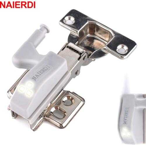 NAIERDI 10PCS Universal LED Cabinet Light Hinge Sensor Light Cupboard Inner Hinges Lamp Kitchen Bedroom Wardrobe Night Light