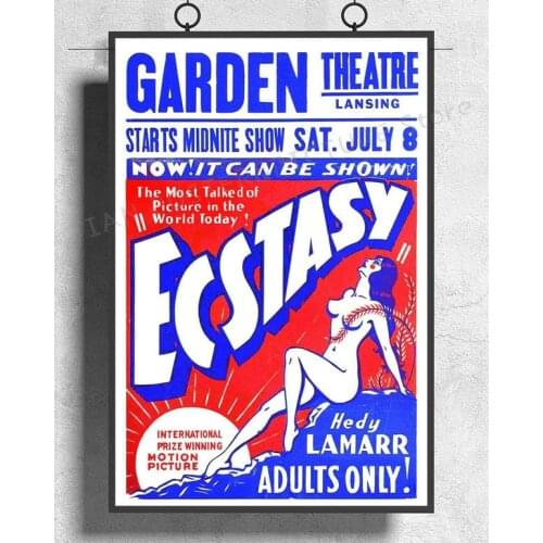 NJ325 ECSTASY Movie 1933 Drugs Sex Classic Wall Sticker Silk Poster Art Home Decoration