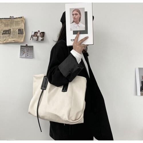 Weysfor Vogue 2020 New Women Canvas Shoulder Bag Ladies Casual Tote Soft Crossbody Bags Books Bag Female Handbag Shopping Bags