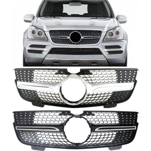Front Racing Billet Bumper Grille Upper Facelift Grill For Mercedes Benz GL-Class X164 2009 2010 2011 2012 Diamond
