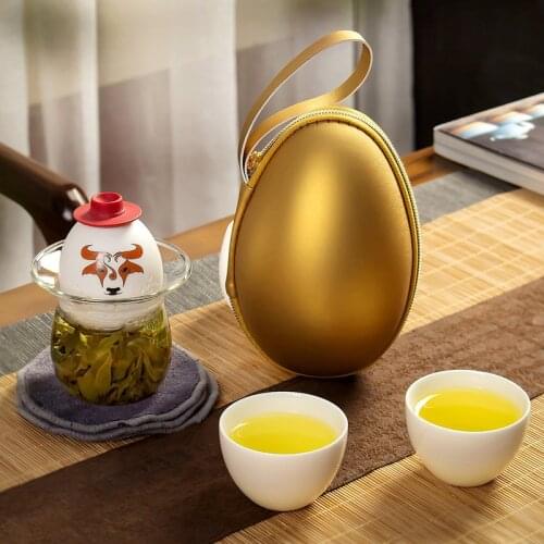 Portable Bag Mini Quick Cup One Pot Two Cups Household Outdoor Teapot Teacup