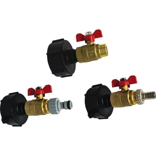IBC Tank Outlet Tap Thread Connector Replacement Valve Fitting Garden Hose Faucet Water Tank Hose Connector Replacement