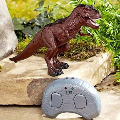 RC Dinosaur Tyrannosaurus Rex Intelligent Animal Toy Infrared Remote Control Walking Figure Electric Toys for Kids