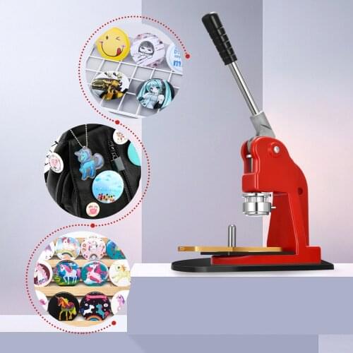Button Maker Badge Machine 32mm Button Parts And Cutter For School Rope Tile Keychain Pin Badge Maker Machine Button Maker Tools