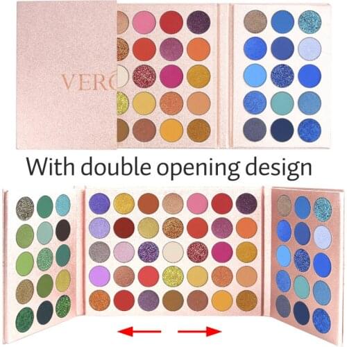VERONNI 65 Color Double-door Folding Eye Shadow Palette Glitter Pearlescent Matte Earth Color Waterproof EyeShadow Palette TSLM2
