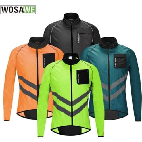 WOSAWE Ultralight Cycling Jacket Windbreaker Coat Windproof Road Mountain Bike MTB Jackets Bicycle Reflective Vest BL218