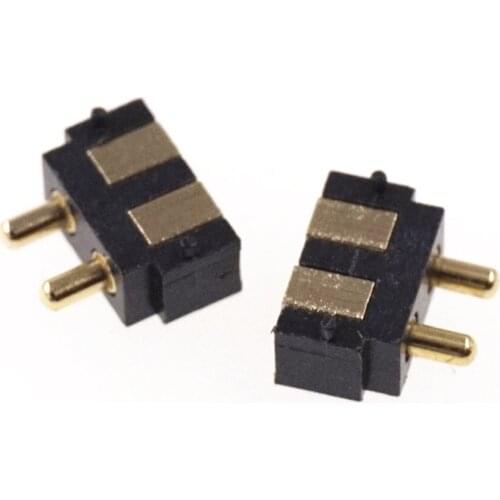 2pin 2.54mm Pitch Side Patch Spring Thimble Pogo Pin High Temperature Resistant Plastic