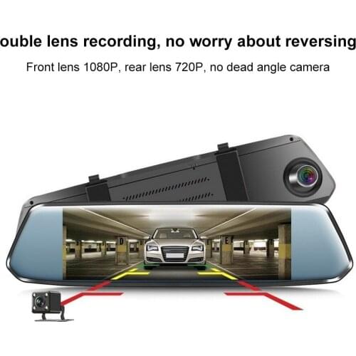7 Inch Car DVR Camera 1080P HD Dual Recording IPS Touch Screen 170 Degree Wide Angle Night Vision Car Driving Recorder