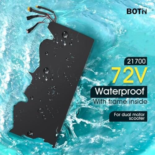 BOTIN 21700 72V Electric Scooter Battery Double Charging Ports Panasonic Cell Waterproof 84V 2A 5A Faster Charger Ebike Battery