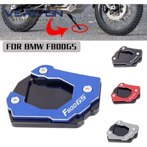 For BMW F800GSA F800 GS F800GS Adventure CNC Aluminum Motorcycle Side Stand Enlarge Extension Kickstand Pad 2018 2019 2020