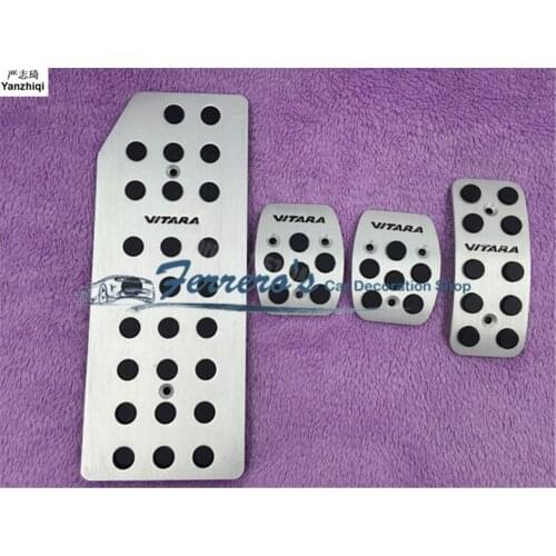 Free shipping Non-slip accelerator gas fuel brake foot rest AT/MT pedal for Suzuki Grand Vitara,with VITARA logo