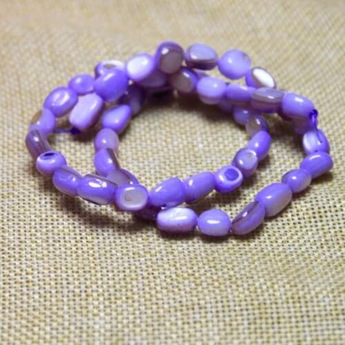 Wholesale Gravel Natural Shell 5-8 mm Straight Hole Beads Dye Light Purple Stone For Jewelry Making DIY Bracelet Necklace 15