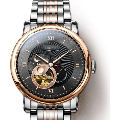 Switzerland Watch Men LOBINNI Luxury Brand Watches Sapphire Tachymeter relogio Automatic Mechanical Movement Clock Man Gift