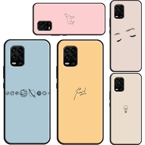 Minimal Aesthetics Phone Case For Xiaomi Mi 10T Pro 9 10 11 Lite Ultra A3 POCO F3 F1 F2 M3 Pro X3 Soft Cover