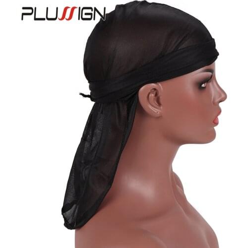Du-Rag Premium Quality Wave Cap Durag 360 Waves Long Straps Urban Hat Lacing Bandanas Wigs Durag Biker Headwear Pirate Hat
