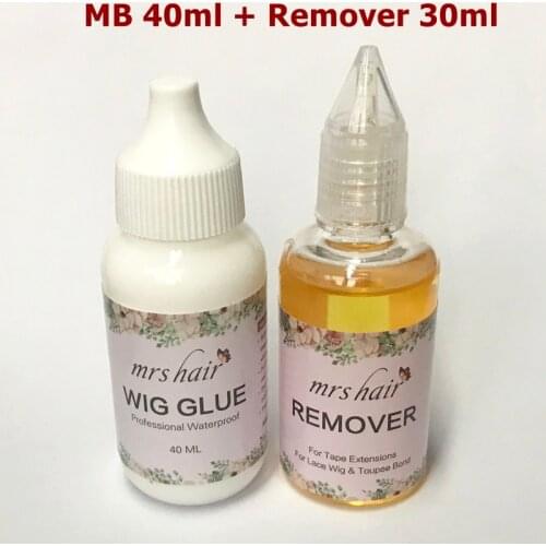 Mrshair Lace Wig Glue Hair Glue Bold Hold Bonding Glue For Lace System and Toupee Hair Liquid Adhesive Extension + Hair Remover