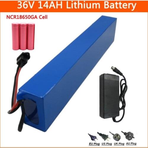 500W 36V Lithium Battery 36V 14AH Ebike Batterie 36V 10AH Scooter batteria NCR 18650 GA cell with 15A BMS 42V 2A charger