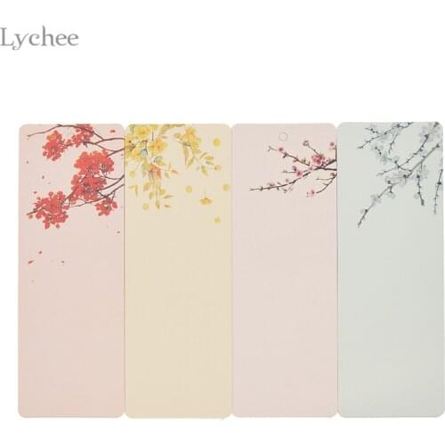 Lychee Life 40pcs Vintage Flower Blank Scrapbook Paper Card for Book Note Bookmark DIY Handmade Dairy Decoration