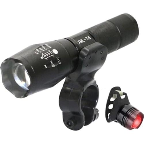 MINI E17 Flashlight Bike light Bicycle Torch XM-L T6 2000LM Zoomable LED light+Holder+3.7v 18650 Battery+Charger