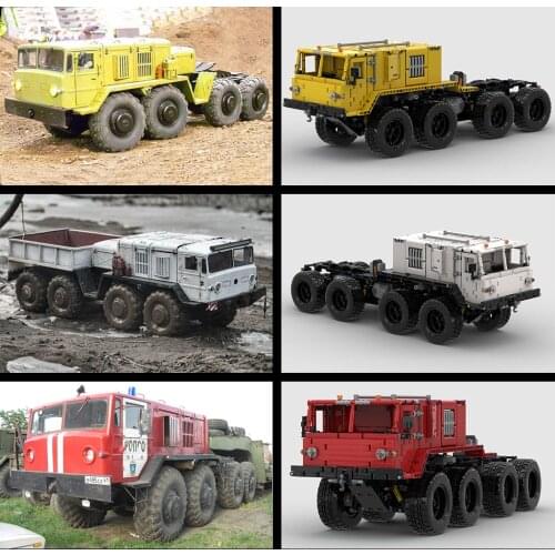 Moc-19670 maz537 truck technology assembly parts package static model compatible building block