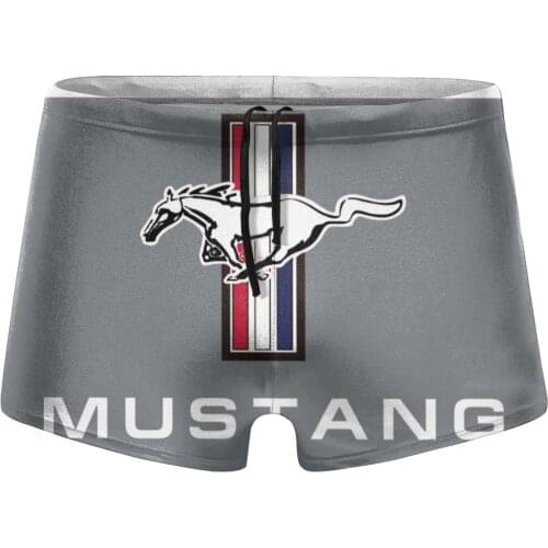 Mans Mustang Gray Car Banner Race Racing Beach Swimwear Shorts adult Swimming Trunks Swimsuit Summer Swim Wear Printed Trunks