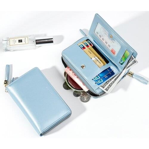 2021 New Women Leather Pearlescent Short Wallets PU Luxury Designer Coin Pocket Card Holder Fashion Female Small Zipper Purse