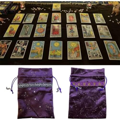 Tar-ot Divination Tar-ot Card Pad Pendulum Ma-gic Tar-ot Altar Table Cloth Board Game Flannel Tar-ot Velvet Bag