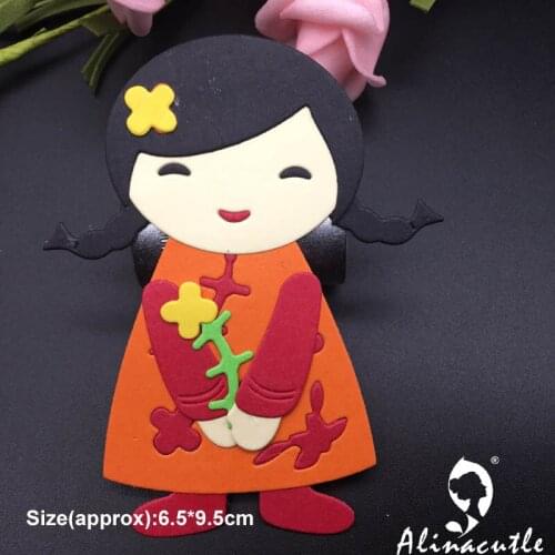 Die cut metal cutting die punch Chinese doll boy Alinacraft Scrapbook album papercraft handmade card stencil art cutter