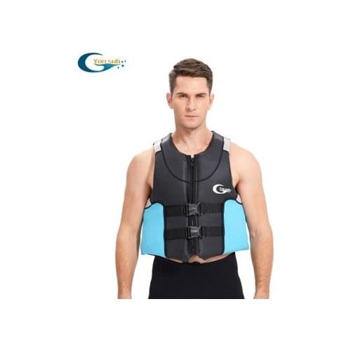 YONSUB Thick High Buoyancy Adult Life Jacket Neoprene Rescue Fishing Life vest Water Sports Equipment Motorboat Swimming Surfing