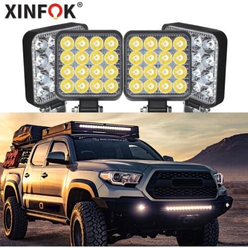 Mini Led Work Light Square Spotlight 48W Car Headlight For Truck Offroad Fog Lamp 12/24V Night Drive Working Lights