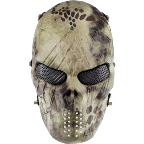 Tactical Military Paintball Full Face Skull Samurai Mask Cosplay Halloween CS Wargame Outdoor Shooting Hunting Airsoft Masks