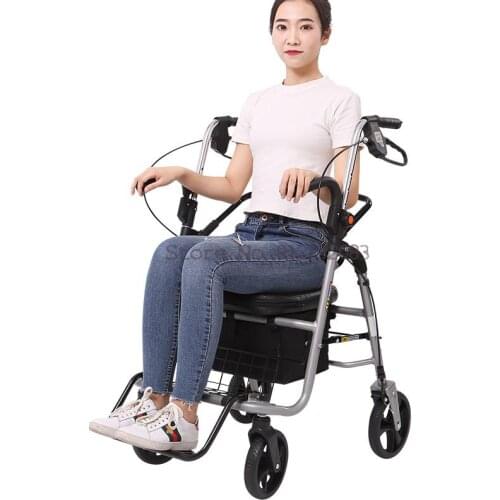 Elderly Trolley Shopping Cart, Elderly Mobility Scooter, Four-wheeled Foldable Trolley Light