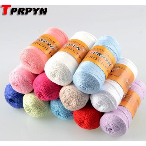 TPRPYN 5Pcs=450g summer 5# lace cotton yarn for crocheting crochet Knitting Yarn NL1741
