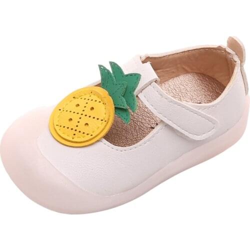 Toddlers Girls Shoes Baby Leather Shoes Fruit T-strap Fashion Princess Sweet Infants Newborn Baby First Walkers Spring Summer