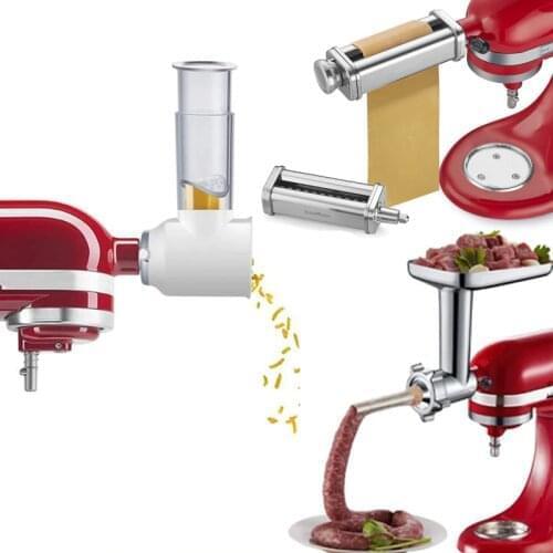 KitchenAid 3-piece pasta oven set accessories and meat grinder, blender accessories for KitchenAid vertical mixers