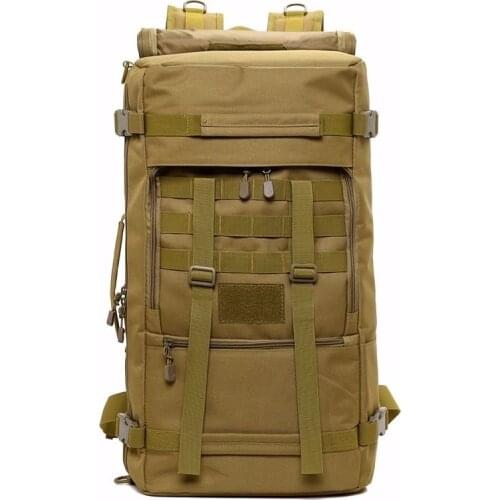 50L Large Capacity Mens Army Military Tactical Backpack Waterproof Hand Luggage Shoulders Bag Oxford Hiking Camping Travel Bag